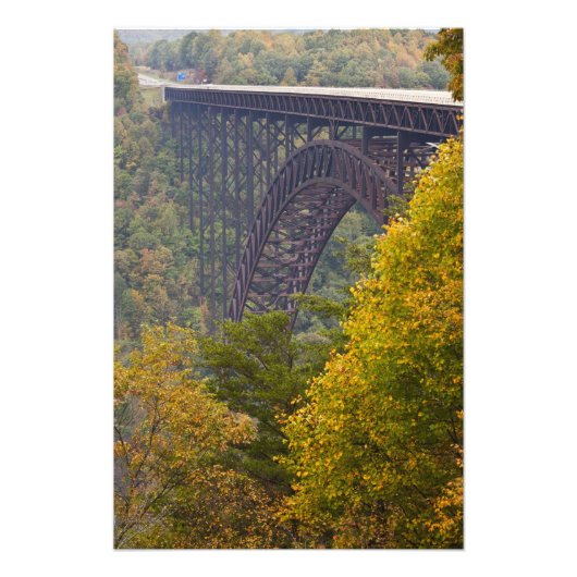 New River Gorge Bridge, New River Gorge Foto Afdruk (Voorkant)
