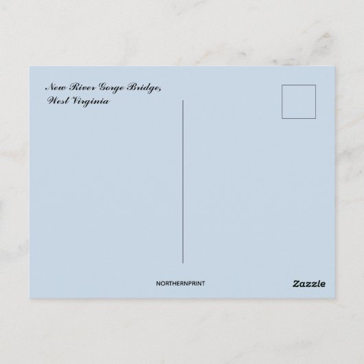 New River Gorge Bridge West Virginia Briefkaart (Achterkant)