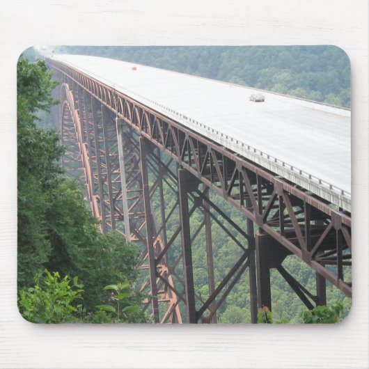 New River Gorge Bridge, West Virginia, Muismat. Muismat (Voorkant)