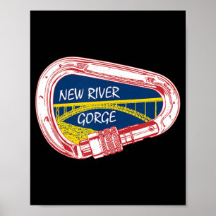 New River Gorge Climate Carabiner Poster