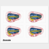 New River Gorge Climate Carabiner Rechthoekige Sticker (Vel)