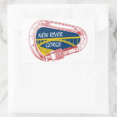 New River Gorge Climate Carabiner Rechthoekige Sticker (Tas)