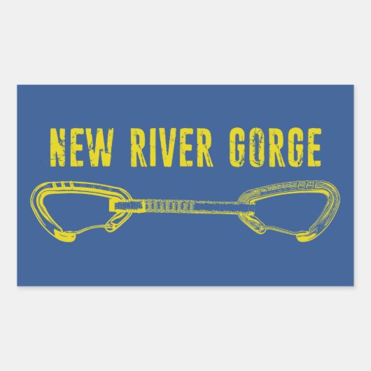 New River Gorge Climate Quickdraw Rechthoekige Sticker (Voorkant)