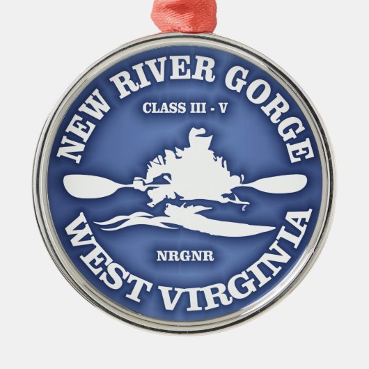 New River Gorge Metalen Ornament (Voorkant)