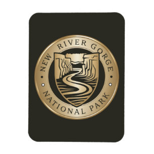 New River Gorge Nationaal Park Gouden embleem Magneet