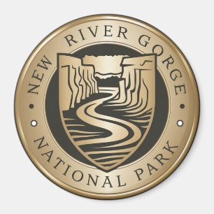 New River Gorge Nationaal Park Gouden embleem Magneet