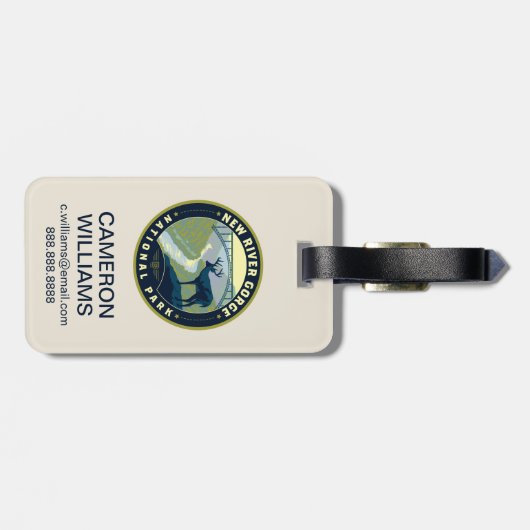 New River Gorge National Park Bagagelabel (Achterkant horizontaal)