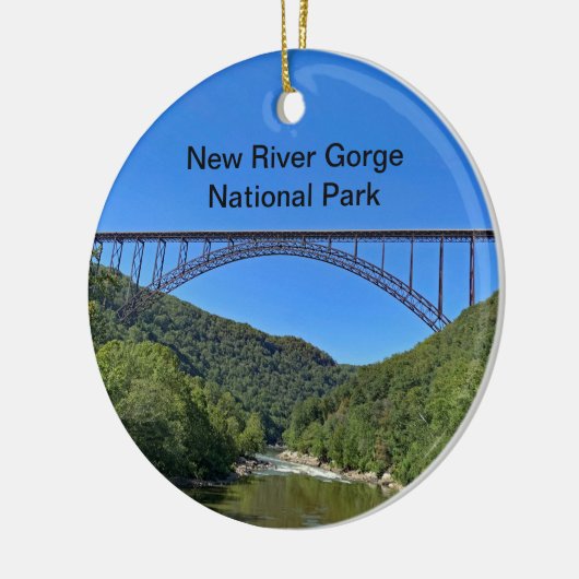 New RIver Gorge National Park Keramisch Ornament (Links)