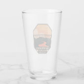 New River Gorge National Park Minimal Retro Emblem Glas (Achterkant)