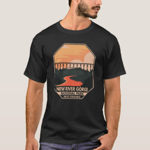 New River Gorge National Park Minimal Retro Emblem T-shirt