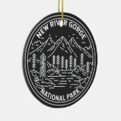 New River Gorge National Park Monoline Keramisch Ornament (Rechts)