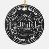 New River Gorge National Park Monoline Keramisch Ornament (Voorkant)
