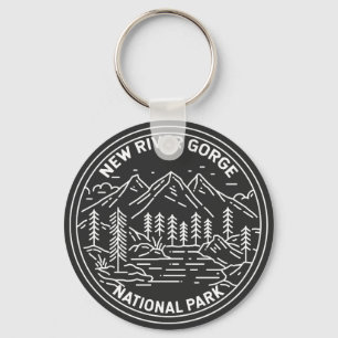 New River Gorge National Park Monoline Sleutelhanger