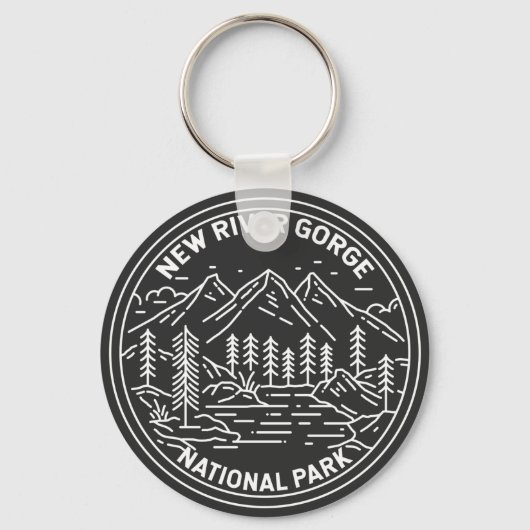 New River Gorge National Park Monoline Sleutelhanger (Voorkant)