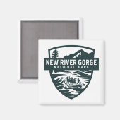 New River Gorge National Park Rafting Magneet (Voorkant / Achterkant)