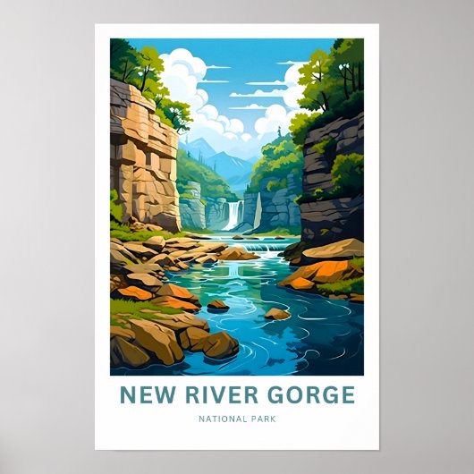New River Gorge National Park Reisposter Poster (Voorkant)