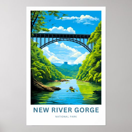 New River Gorge National Park Reisposter Poster (Voorkant)