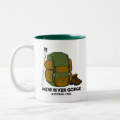 New River Gorge National Park rugzak Tweekleurige Koffiemok (Links)
