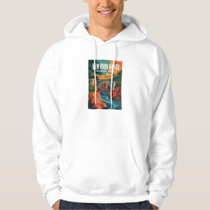 New River Gorge National Park Waterverf Design Hoodie