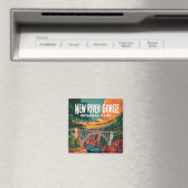 New River Gorge National Park Waterverf Design Magneet (Insitu (Vaatwasser))