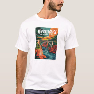 New River Gorge National Park Waterverf Design T-shirt