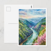 New River Gorge National Park Waterverf Schilderij Briefkaart (Voorkant / Achterkant)