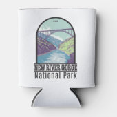 New River Gorge National Park West Virginia Bridge Blikjeskoeler (Voorkant)