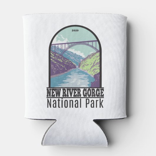 New River Gorge National Park West Virginia Bridge Blikjeskoeler (Achterkant)
