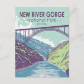New River Gorge National Park West Virginia Bridge Briefkaart (Voorkant)