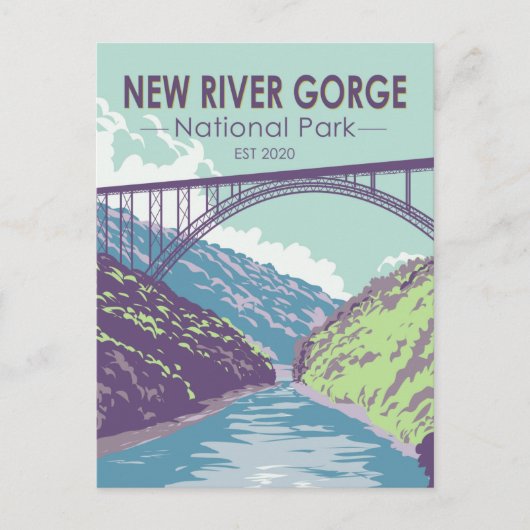 New River Gorge National Park West Virginia Bridge Briefkaart (Voorkant)