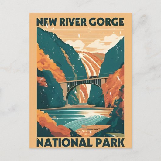 New River Gorge National Park West Virginia Bridge Briefkaart (Voorkant)