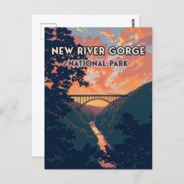 New River Gorge National Park West Virginia Bridge Briefkaart