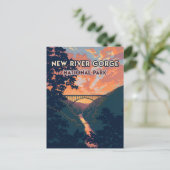 New River Gorge National Park West Virginia Bridge Briefkaart (Staand voorkant)