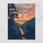 New River Gorge National Park West Virginia Bridge Briefkaart (Voorkant)