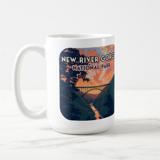 New River Gorge National Park West Virginia Bridge Koffiemok (Links)