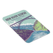 New River Gorge National Park West Virginia Bridge Magneet (Rechterzijde)