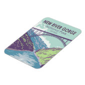New River Gorge National Park West Virginia Bridge Magneet (Linkerzijde)