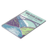 New River Gorge National Park West Virginia Bridge Notitieboek (Linkerzijde)