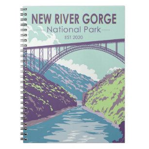 New River Gorge National Park West Virginia Bridge Notitieboek