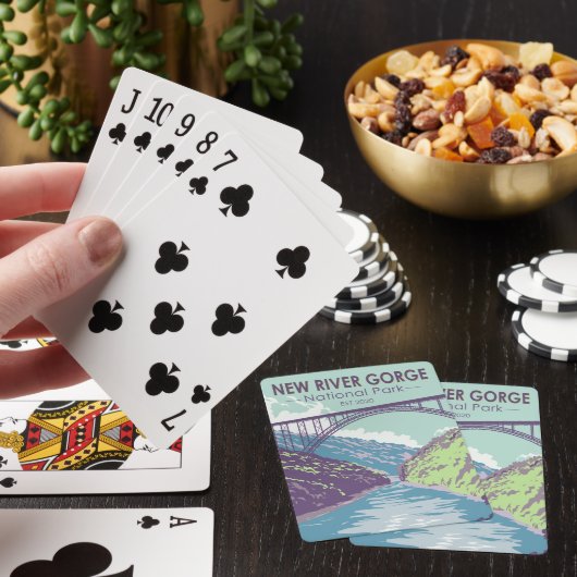 New River Gorge National Park West Virginia Bridge Pokerkaarten (Insitu)