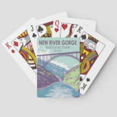 New River Gorge National Park West Virginia Bridge Pokerkaarten (Achterkant)