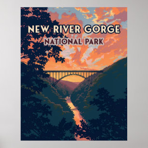 New River Gorge National Park West Virginia Bridge Poster