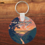 New River Gorge National Park West Virginia Bridge Sleutelhanger (Achterkant)