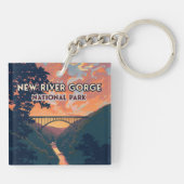 New River Gorge National Park West Virginia Bridge Sleutelhanger (Achterkant)