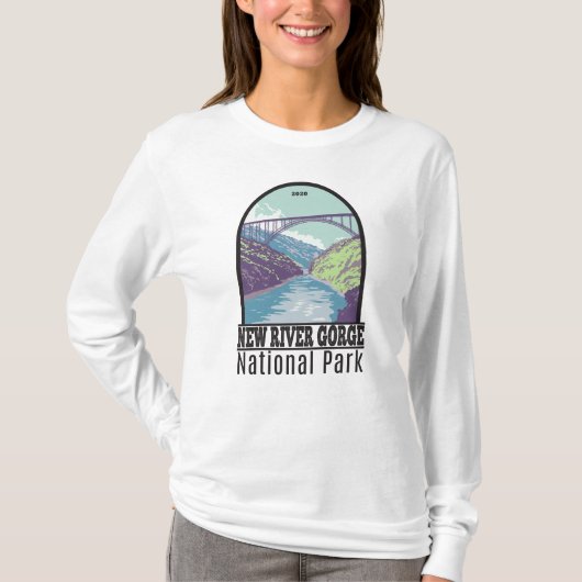 New River Gorge National Park West Virginia Bridge T-shirt (Voorkant)