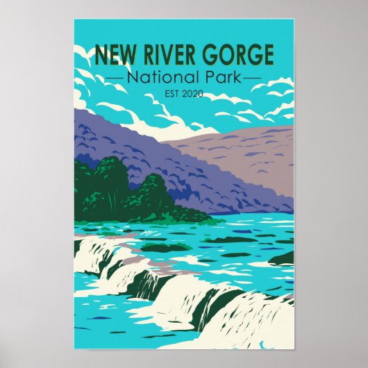 New River Gorge National Park West Virginia Poster (Voorkant)