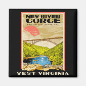 New River Gorge National Park West Virginia Raftin Magneet (Voorkant)