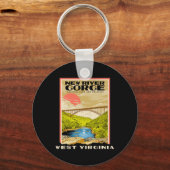 New River Gorge National Park West Virginia Raftin Sleutelhanger (Voorkant)