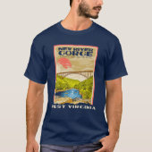 New River Gorge National Park West Virginia Raftin T-shirt (Voorkant)