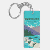 New River Gorge National Park West Virginia Sleutelhanger (Voorkant Links)